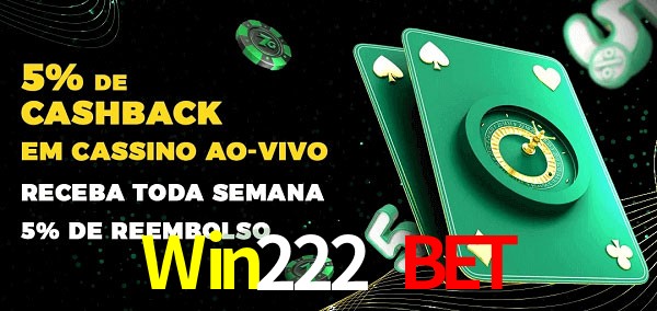 Promoções do cassino ao Vivo Win222 Bet